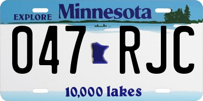 MN license plate 047RJC