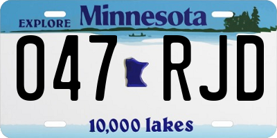 MN license plate 047RJD