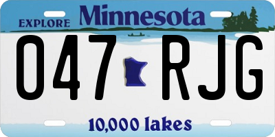 MN license plate 047RJG