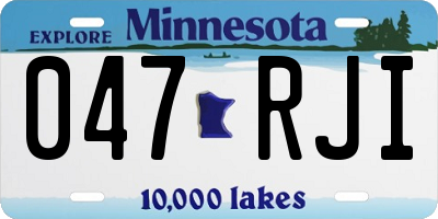 MN license plate 047RJI