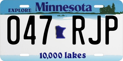 MN license plate 047RJP