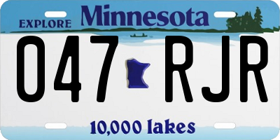 MN license plate 047RJR
