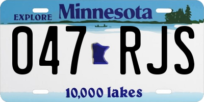 MN license plate 047RJS