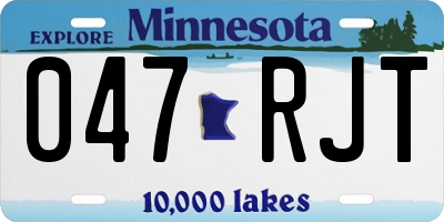 MN license plate 047RJT