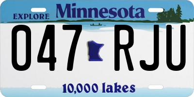 MN license plate 047RJU