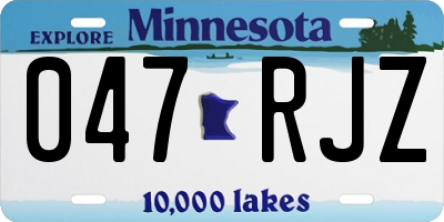 MN license plate 047RJZ