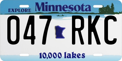 MN license plate 047RKC