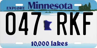 MN license plate 047RKF
