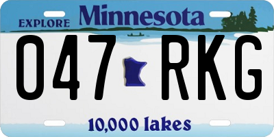 MN license plate 047RKG