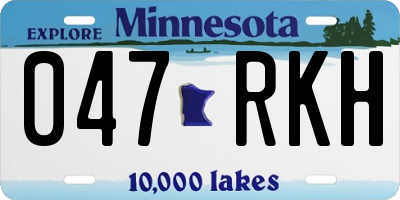 MN license plate 047RKH