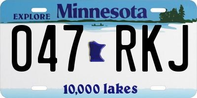 MN license plate 047RKJ