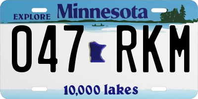 MN license plate 047RKM
