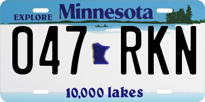 MN license plate 047RKN
