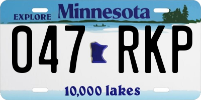 MN license plate 047RKP