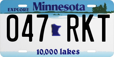 MN license plate 047RKT