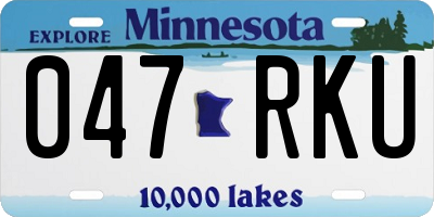 MN license plate 047RKU
