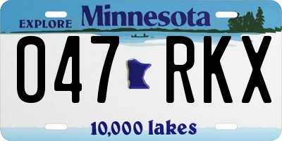 MN license plate 047RKX