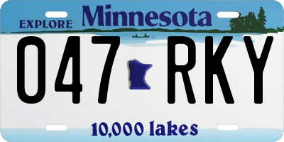 MN license plate 047RKY