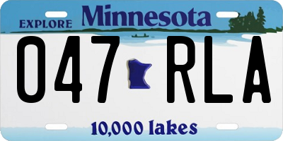 MN license plate 047RLA