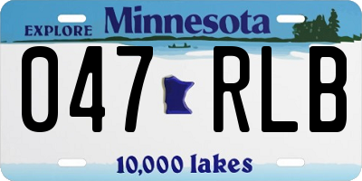 MN license plate 047RLB