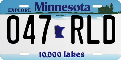 MN license plate 047RLD