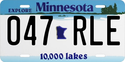 MN license plate 047RLE