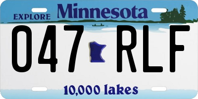 MN license plate 047RLF