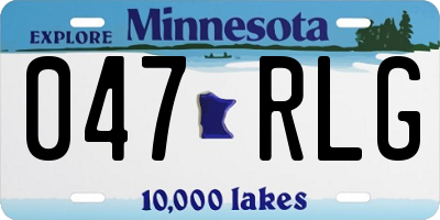 MN license plate 047RLG