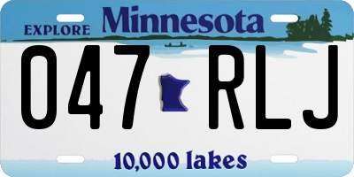 MN license plate 047RLJ