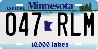 MN license plate 047RLM