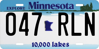 MN license plate 047RLN