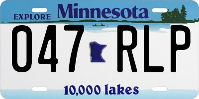 MN license plate 047RLP