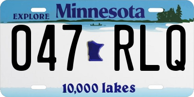 MN license plate 047RLQ