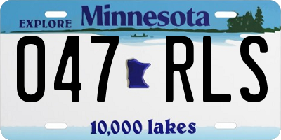 MN license plate 047RLS