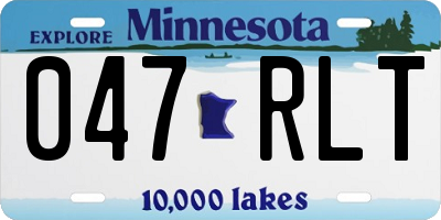 MN license plate 047RLT