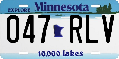 MN license plate 047RLV