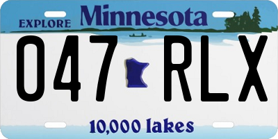 MN license plate 047RLX