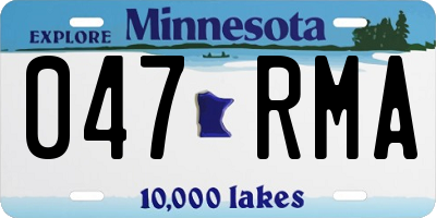 MN license plate 047RMA