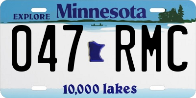 MN license plate 047RMC