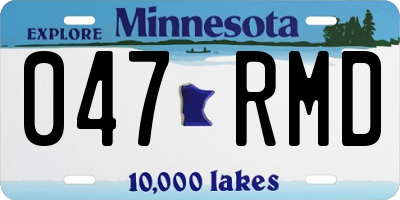 MN license plate 047RMD