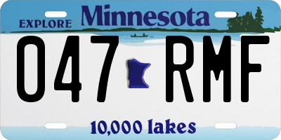 MN license plate 047RMF