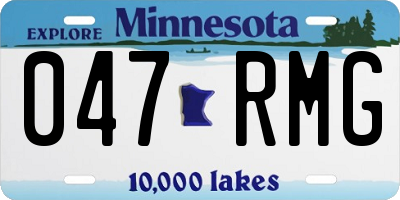MN license plate 047RMG