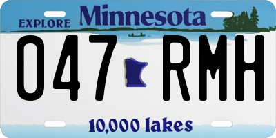 MN license plate 047RMH