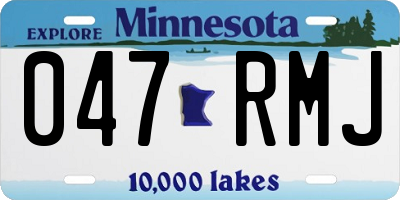 MN license plate 047RMJ