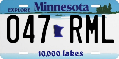 MN license plate 047RML