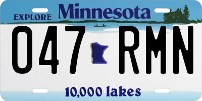 MN license plate 047RMN
