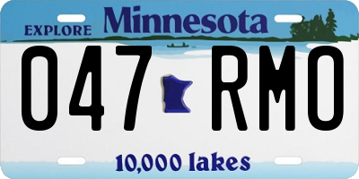 MN license plate 047RMO