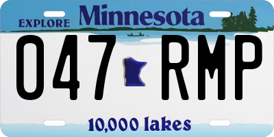 MN license plate 047RMP