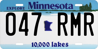 MN license plate 047RMR