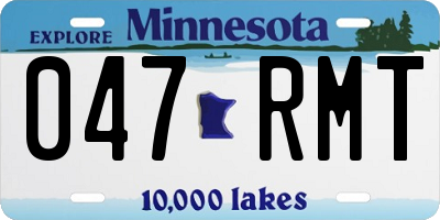 MN license plate 047RMT